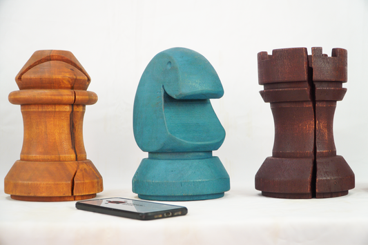 Wooden decorative figure Horse chess