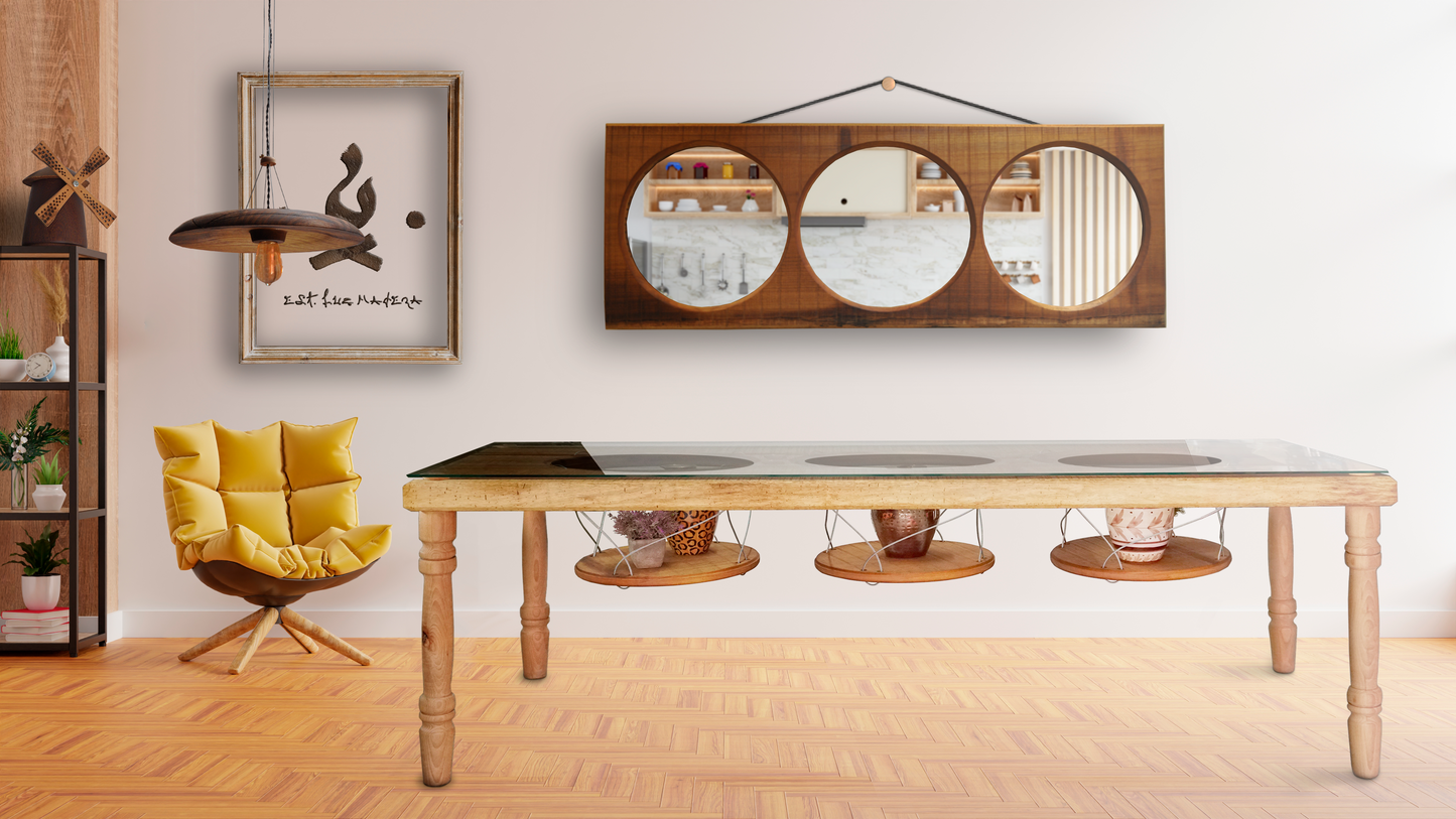 Design Wooden Dining Table "Campanela" Collection