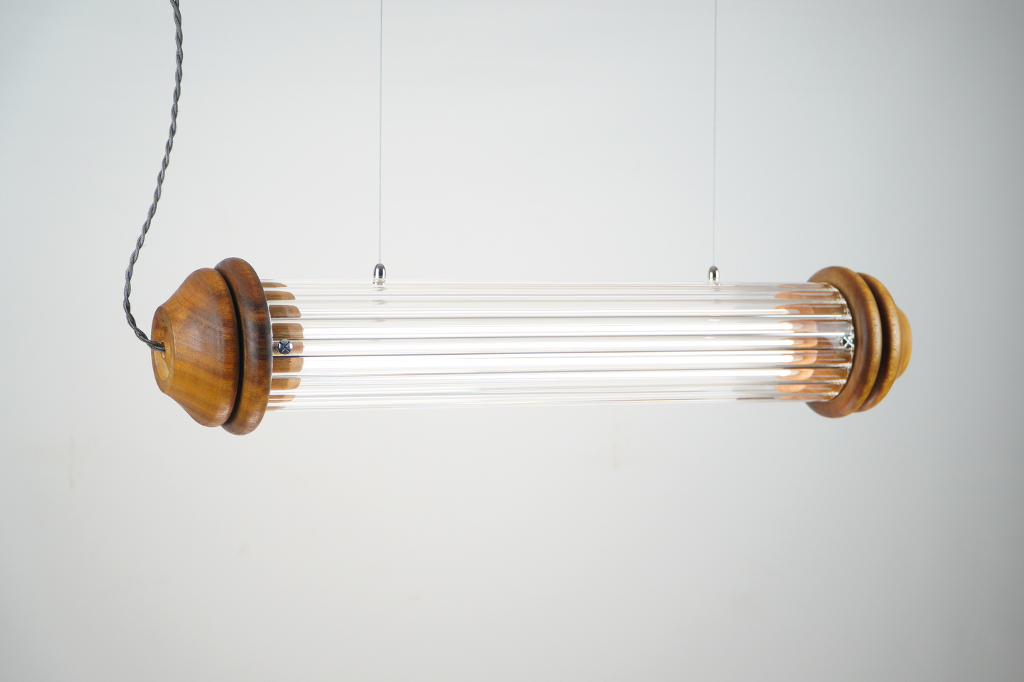 Lámpara suspendida cristal colección "Fi-lamps" (Estriada)