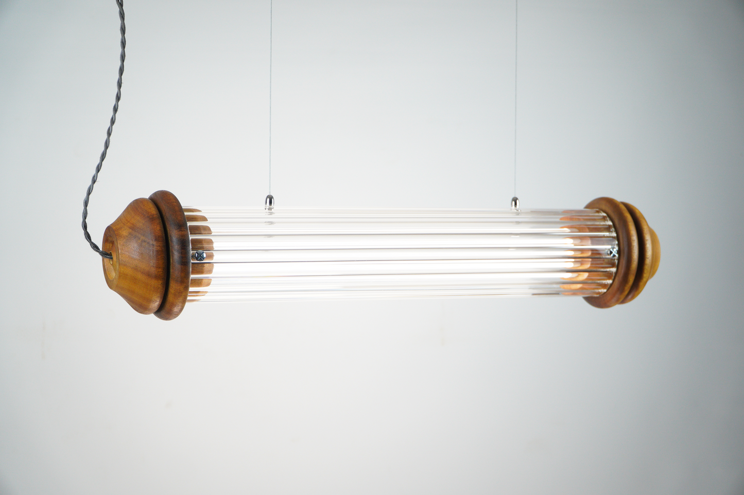 "Suspended glass lamp from the "Fi-lamps" collection (striped)"