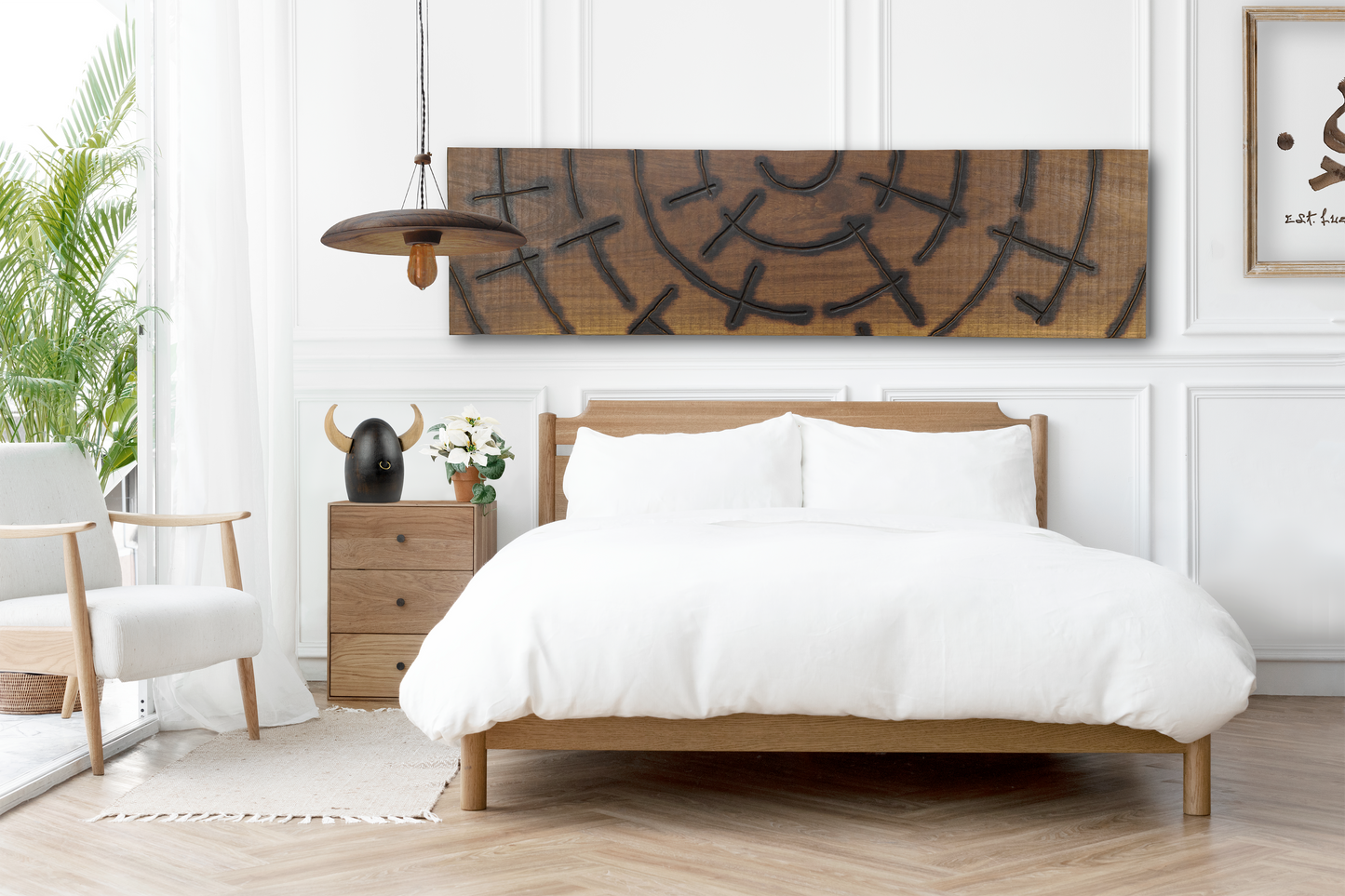 "Medio mil años - Model C" decorative wooden panel