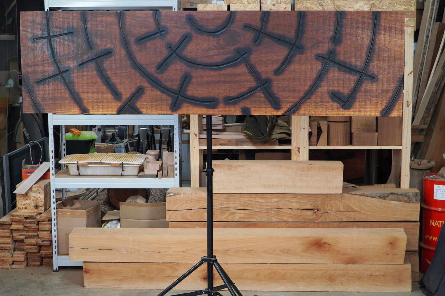 "Medio mil años - Model C" decorative wooden panel