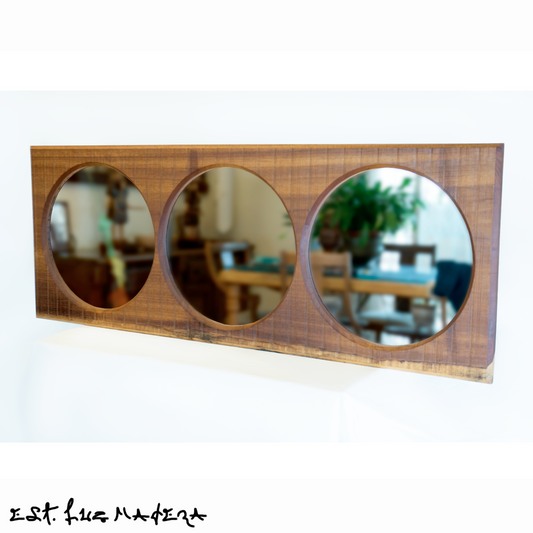 Espejo grande de diseño en madera colección "Campanela" pieza #1