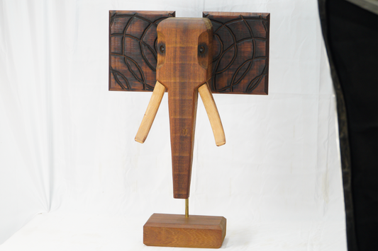 Elephant wooden head figure "Elepant"