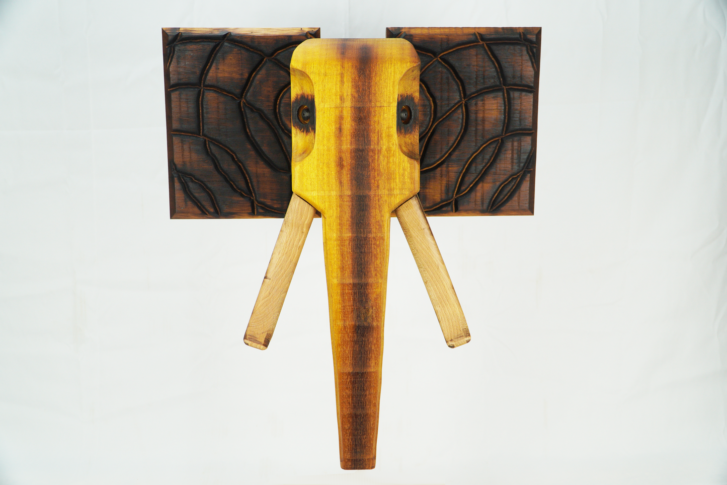 Elephant wooden head figure "Elepant"