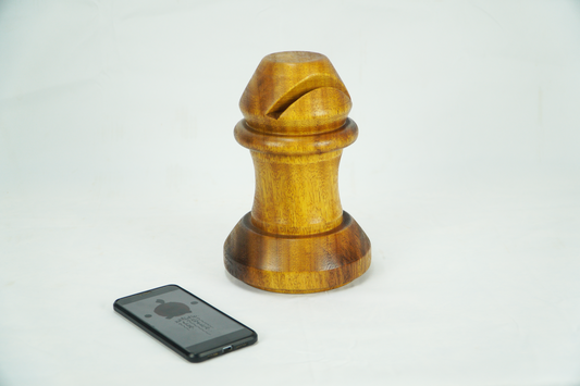 Figura decorativa de madera Alfil ajedrez
