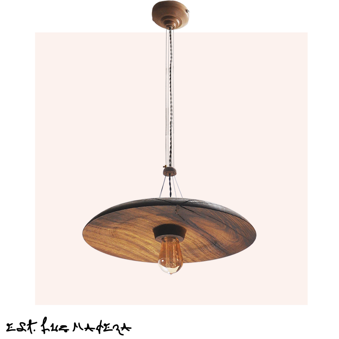 Campanela Collection Wooden Pendant Lamp
